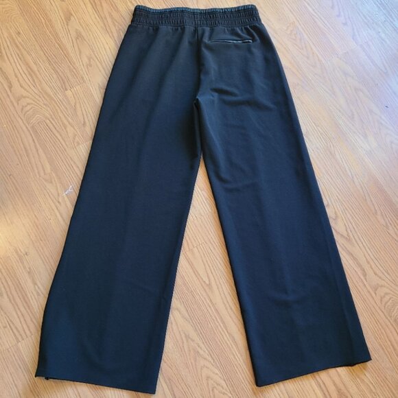 ATHLETA METROPOLIS WIDE LEG HIGH RISE PANTS ZIPPERED VENT HEM ELASTIC WAIST sz 6 - Picture 4 of 7
